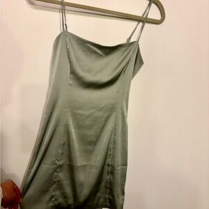 Adorable Sundays Best Silk Green Dress